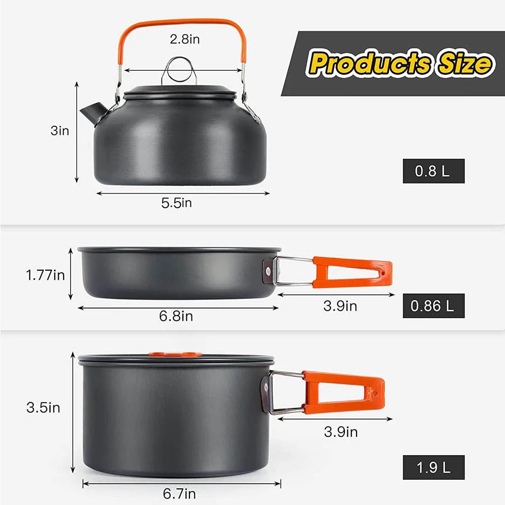 Camping Cooking Set Camping Cookware Travel 