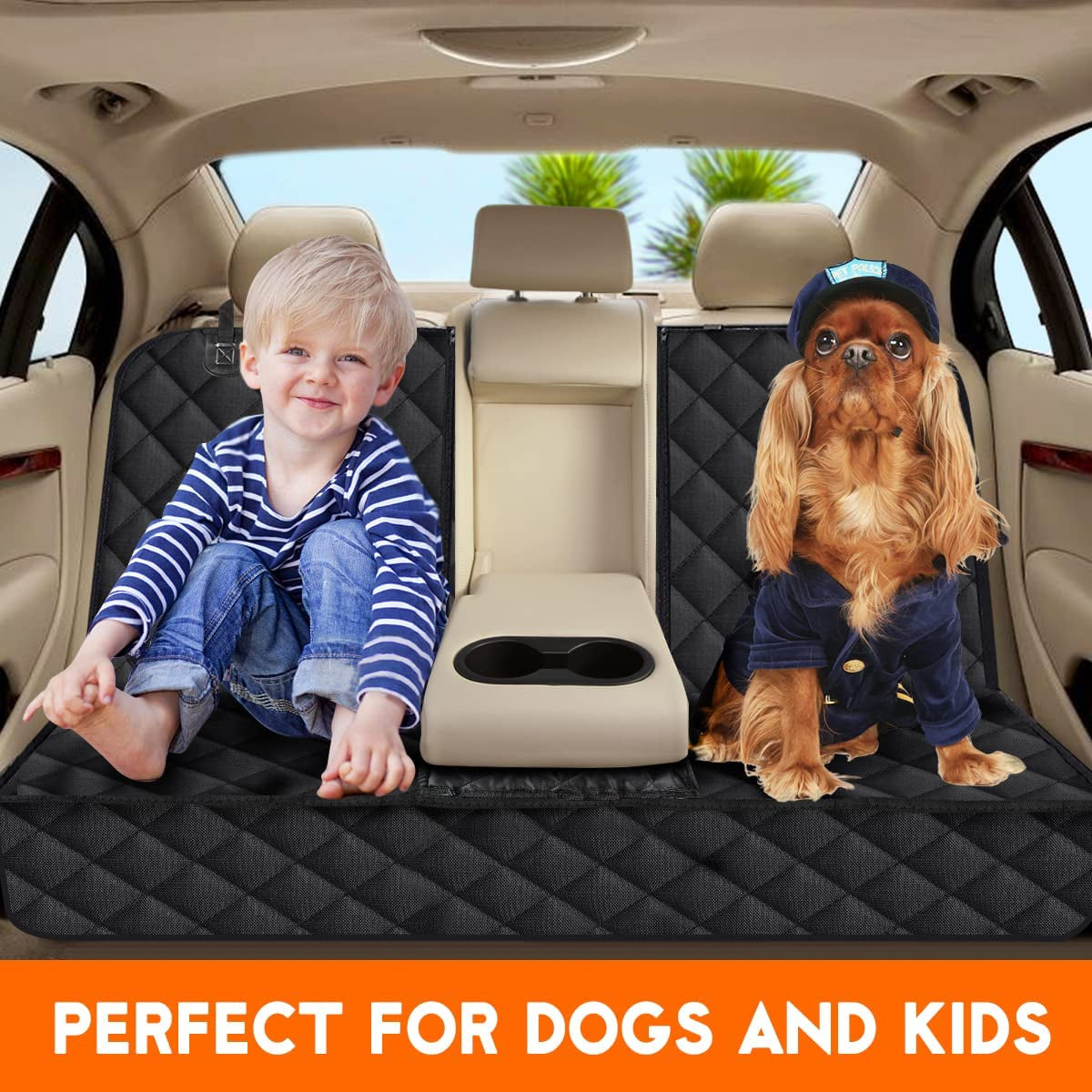 Dog Car Seat Cover, Back Seat Cover for Dogs 
