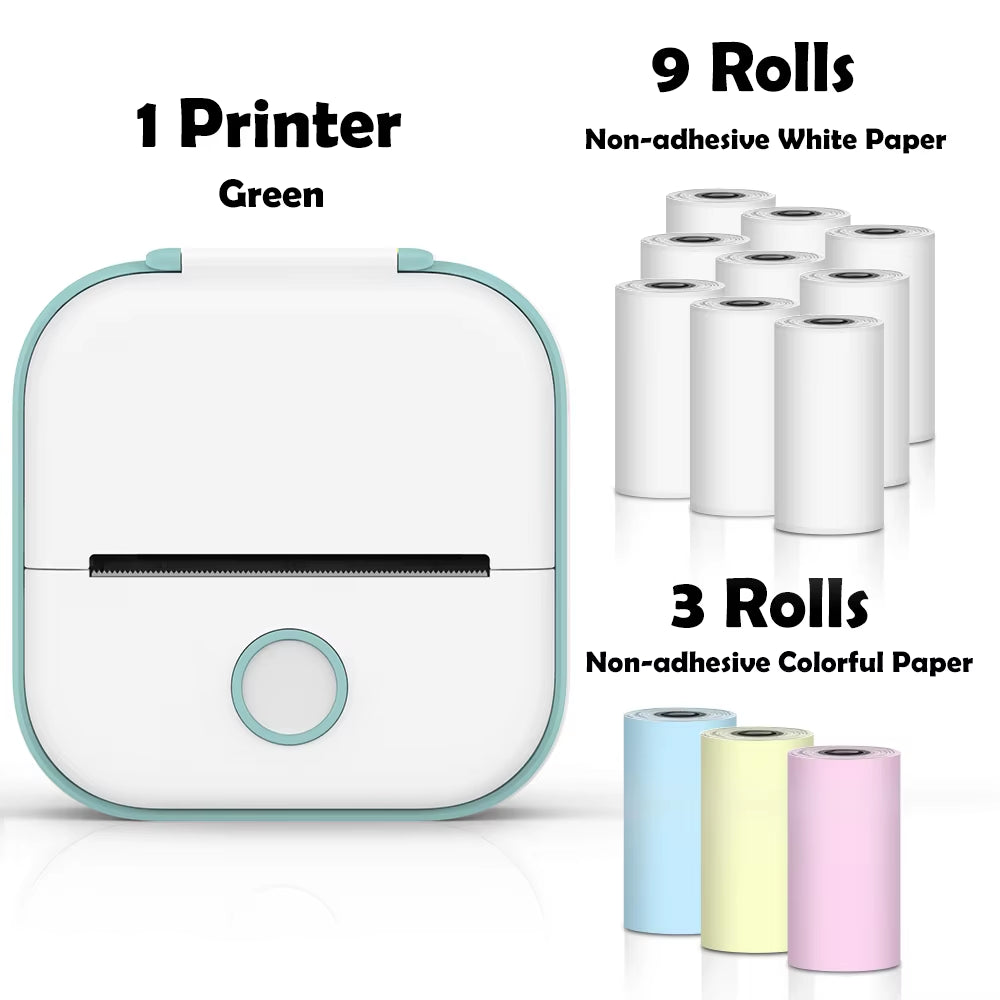 T02 Mini Thermal Printer Wireless Mini Pocket Printer