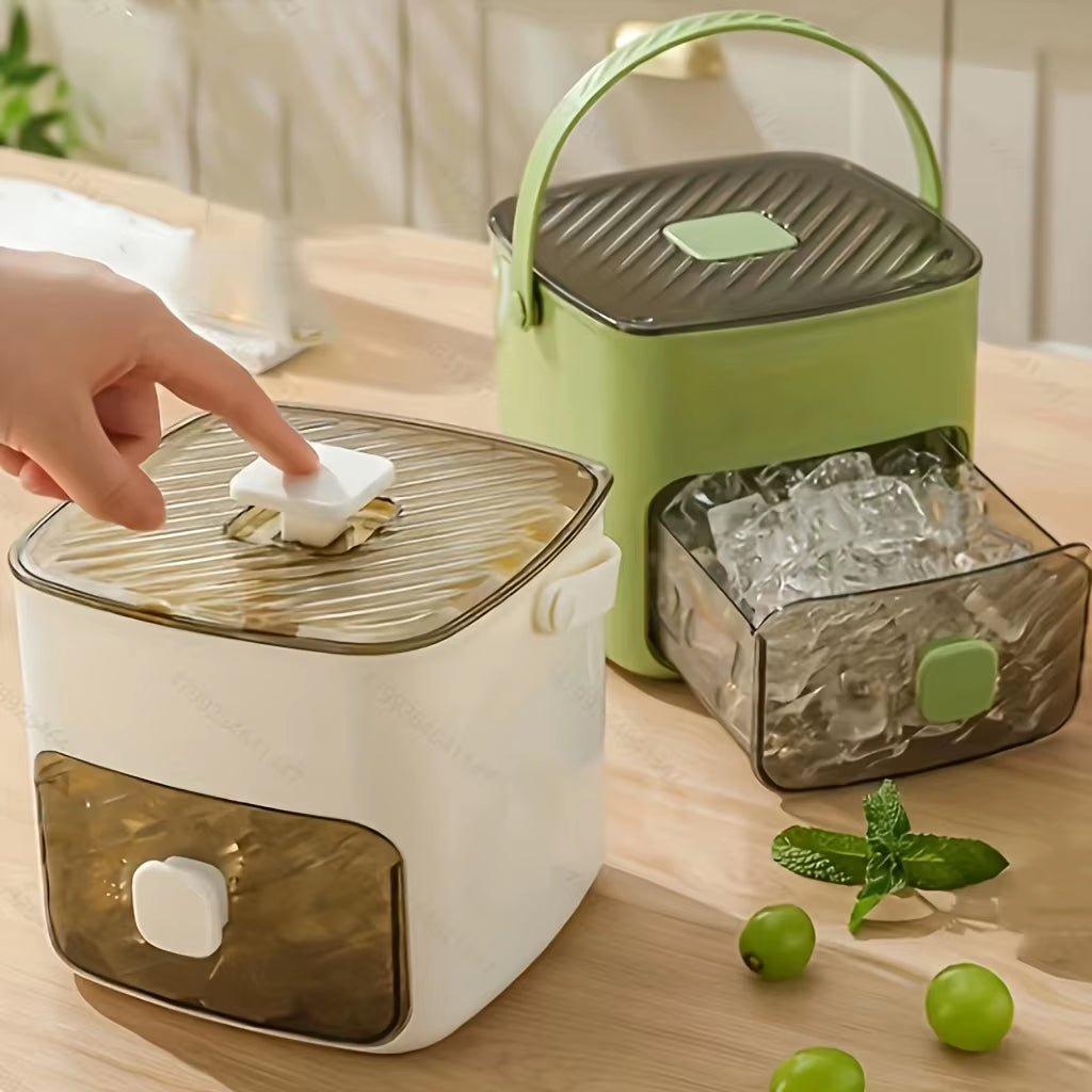 48-Cube Ice Maker with Easy-Press Lid - Double Layer