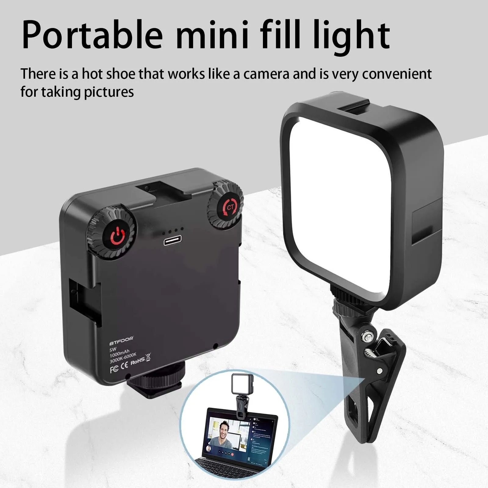 LED Clip Video Light Portable