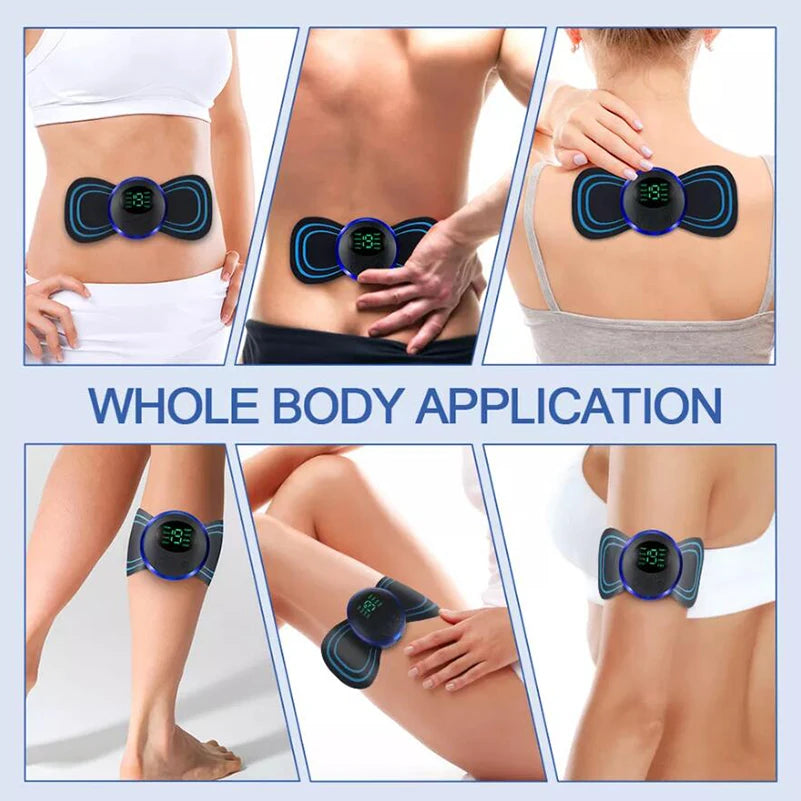 4PCS LCD Display EMS Neck Massage Electric 