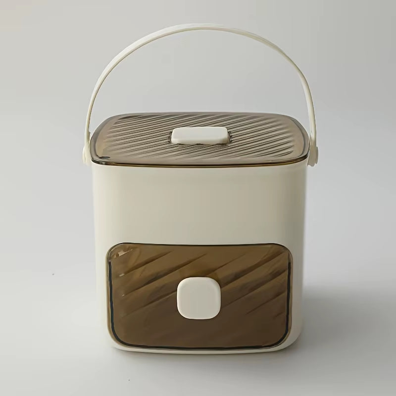 48-Cube Ice Maker with Easy-Press Lid - Double Layer